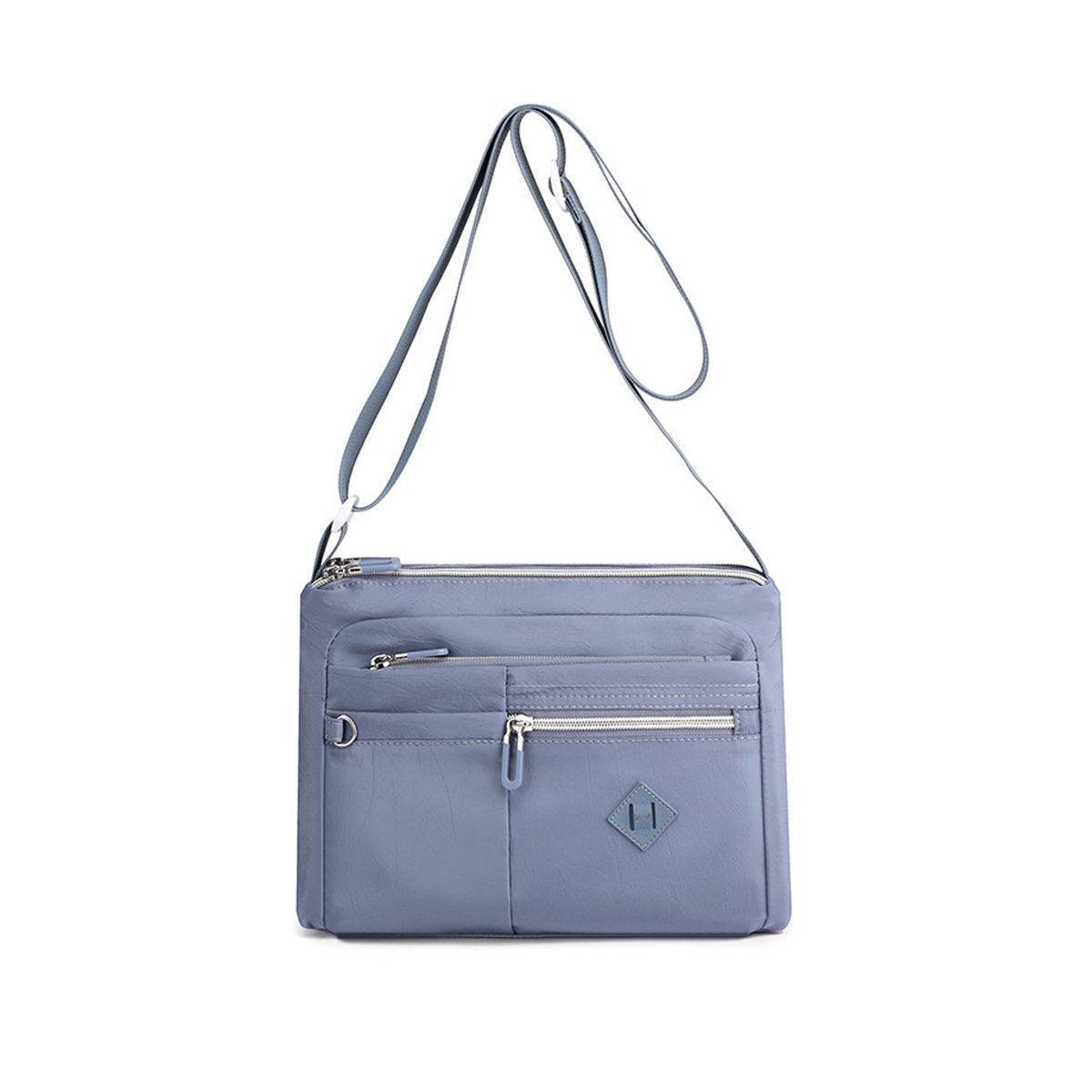 Premium Light Blue Ladies Large Capacity Waterproof Crossbody Bag