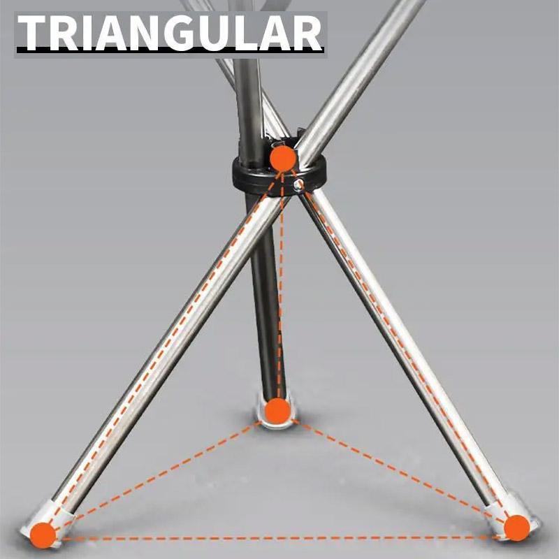 Stainless Steel Folding Cane Chair, Adjustable 31.5-35.4" for Travel & Outdoor Use - SuperSaverAU - view 5