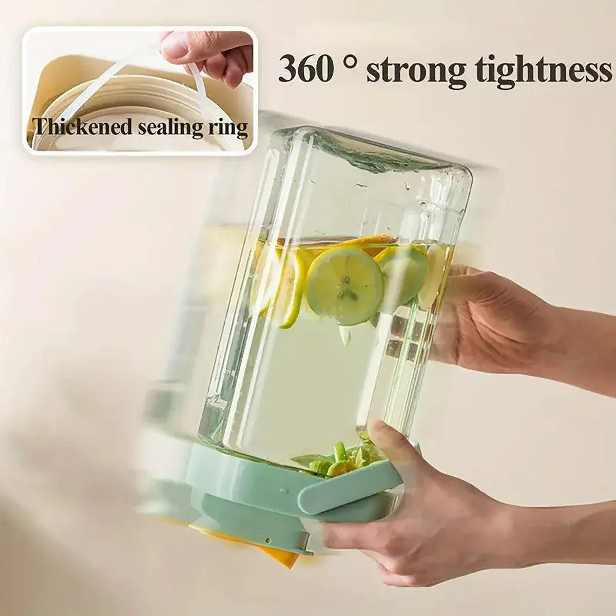 Premium 3.5L Green Cold Water Kettle Beverage Dispenser Jug