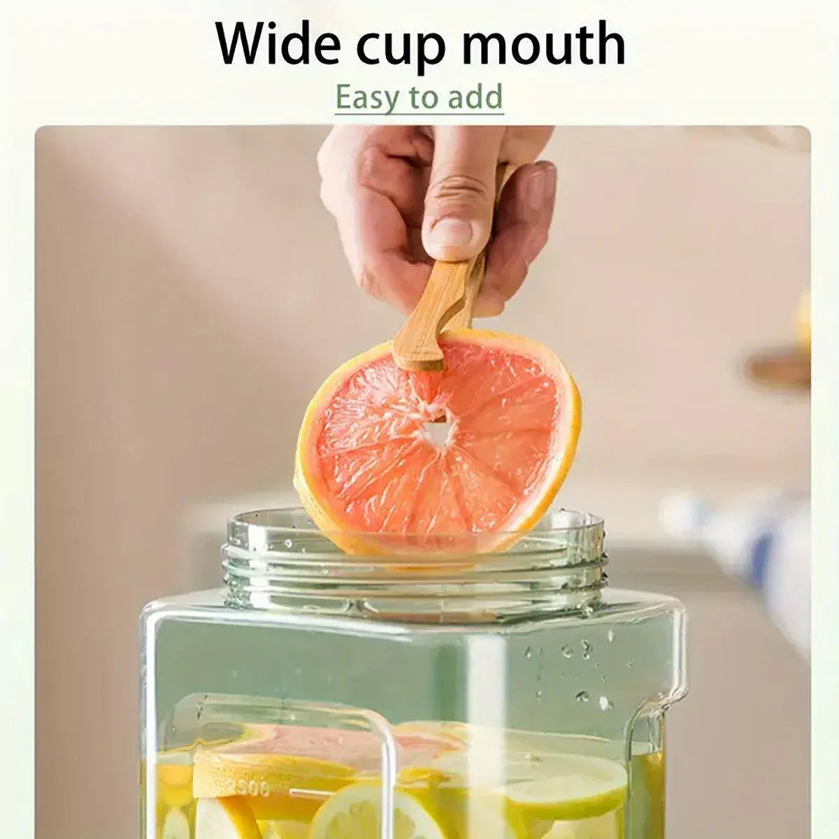 Premium 3.5L Green Cold Water Kettle Beverage Dispenser Jug