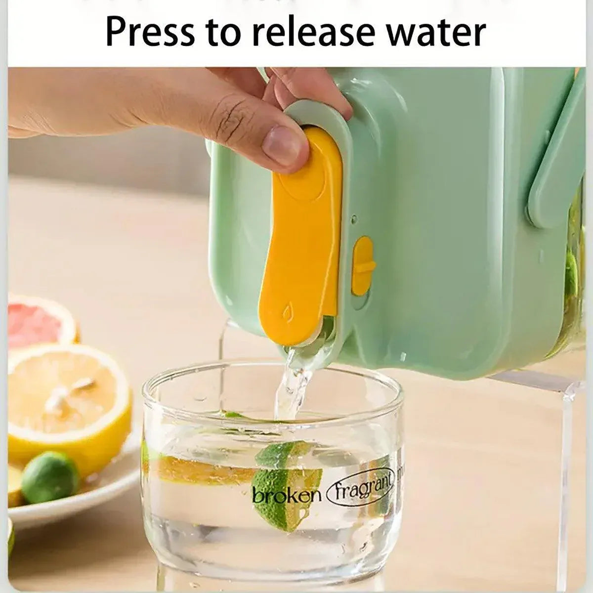 Premium 3.5L Green Cold Water Kettle Beverage Dispenser Jug