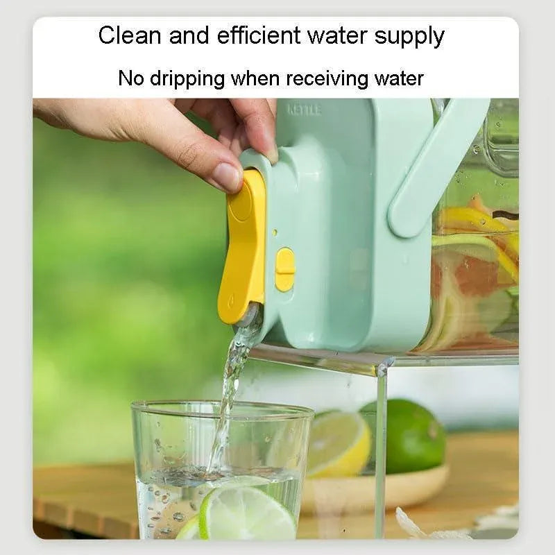 Premium 3.5L Green Cold Water Kettle Beverage Dispenser Jug