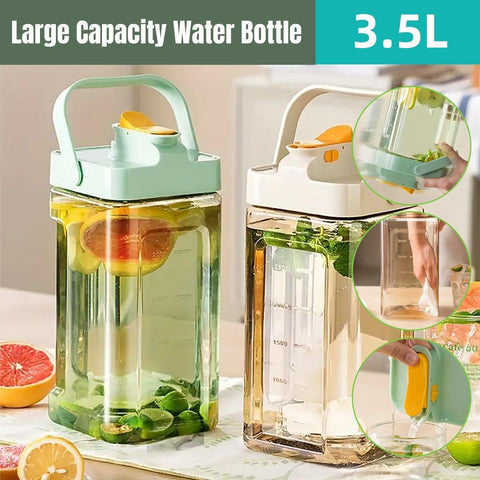 Large Capacity 3.5L Cold Water Kettle Home Use Beverage Dispenser Jug Mug - White - SuperSaverAU - view 1