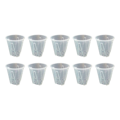 10x Clear Plastic Orchid Pots 17cm for Phalaenopsis Root Aeration & Drainage - SuperSaverAU - view 1