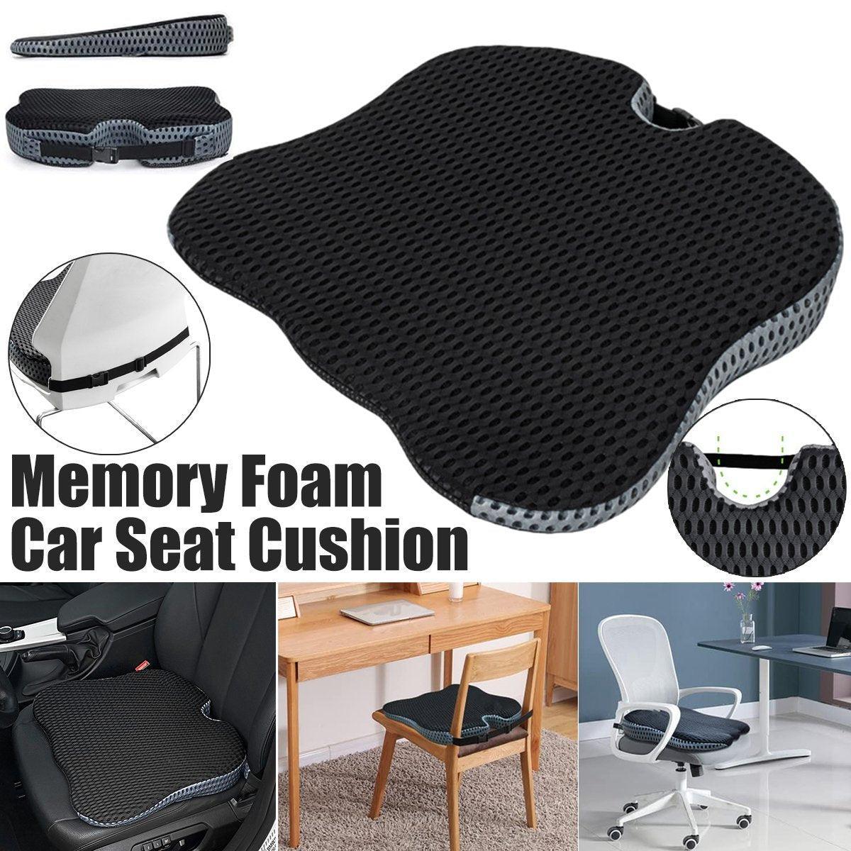 Premium Memory Foam Seat Cushion – Black U-Shaped
