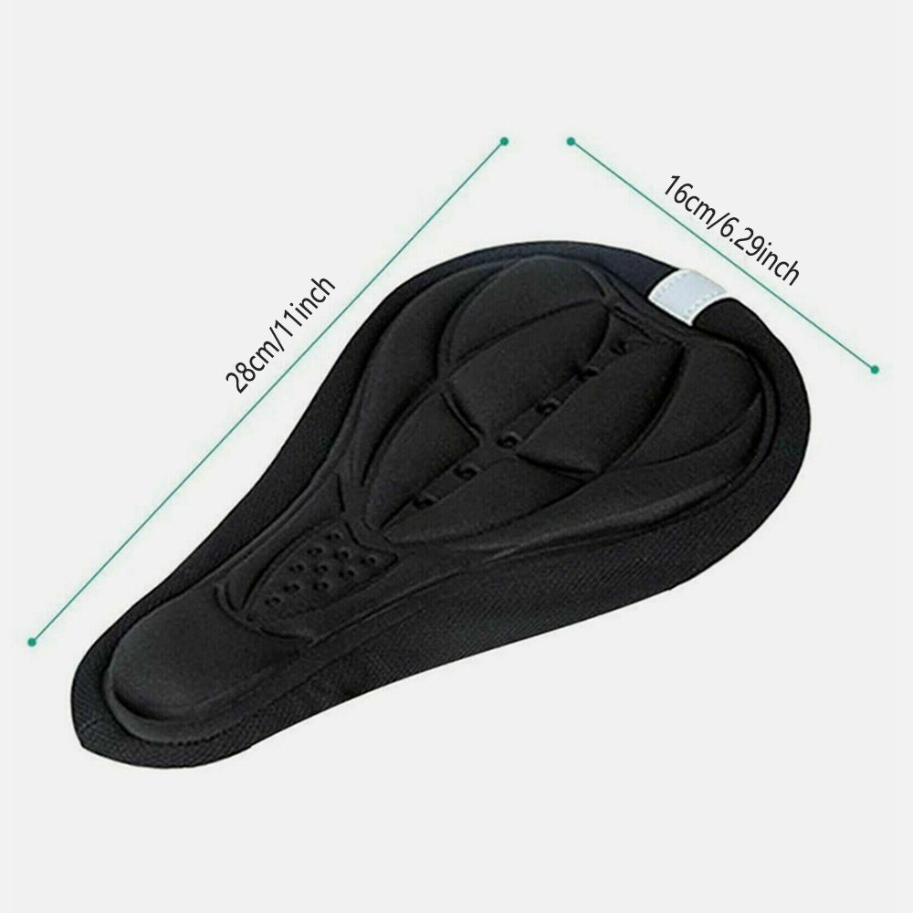 Premium Thick Silicone Bike Seat Cover with 3D Memory Foam & Drawstring - 4 Colours