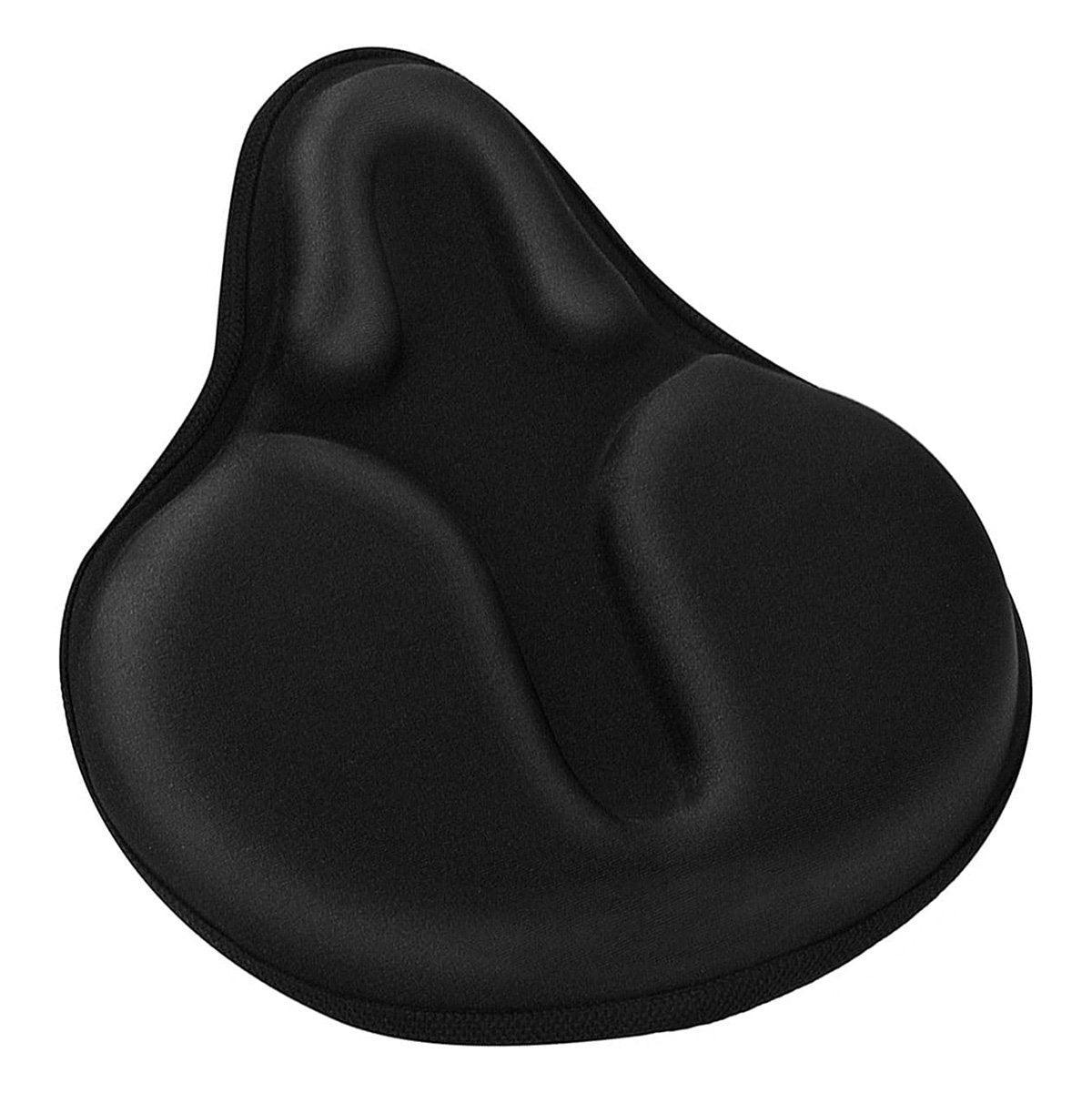 Premium Soft Silicone Bicycle Seat Cover with Breathable Lycra & Non-Slip Fit - Black