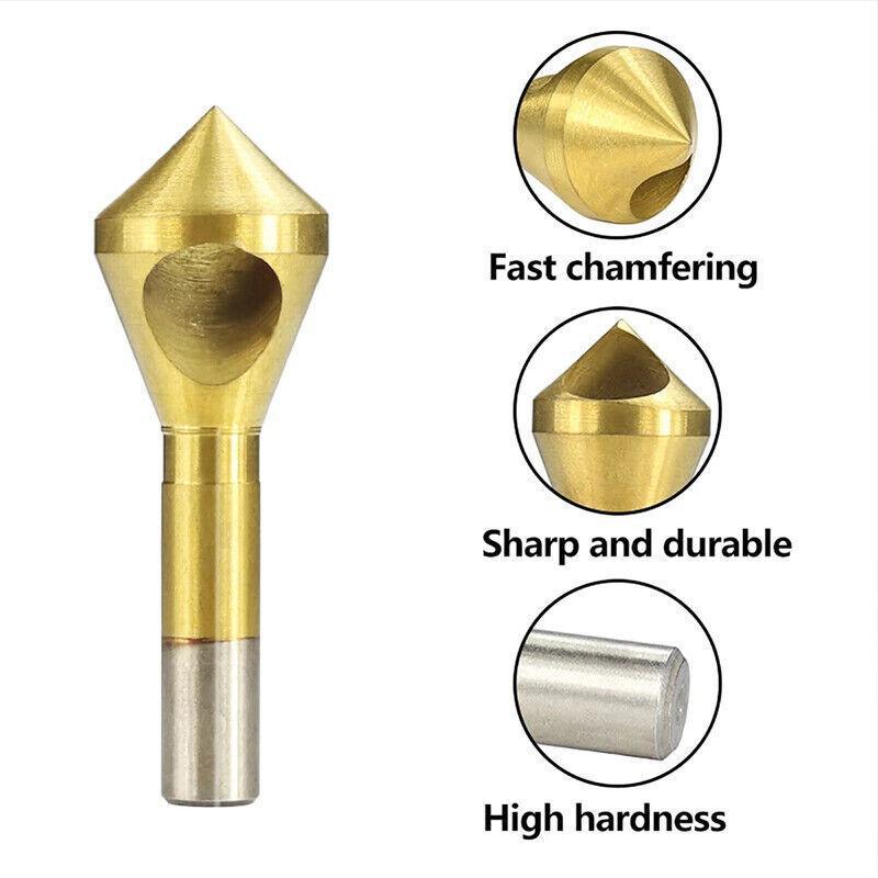 4-Piece HSS Countersink & Chamfer Drill Bit Set - SuperSaverAU - view 3