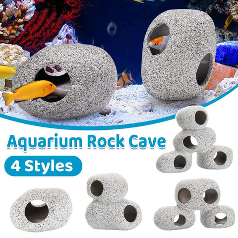 Premium Ten Hole Clay Aquarium Cave for Shrimp & Cichlids