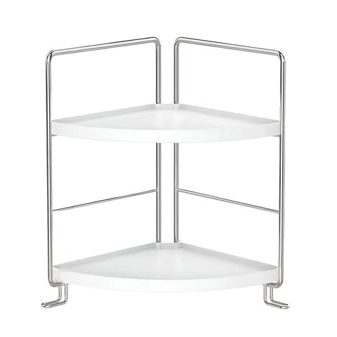 Premium 2 Tier Countertop Storage Rack - Scalloped White