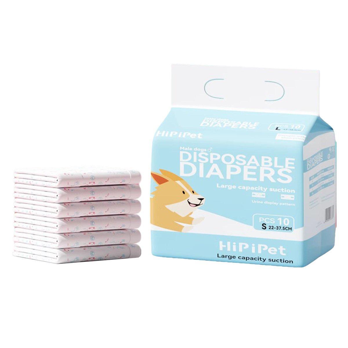 Premium Disposable Female Dog Diapers Leak-Proof - L 10pcs