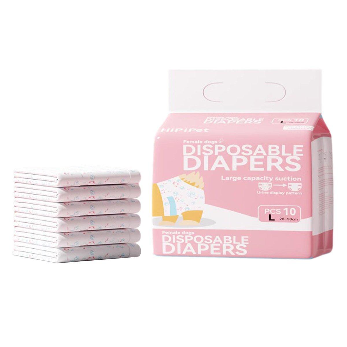 Premium Disposable Female Dog Diapers Leak-Proof - XL 10pcs