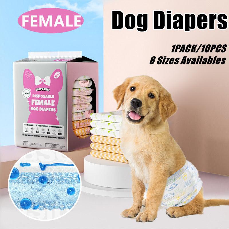 Premium Disposable Female Dog Diapers Leakproof - XL 10pcs