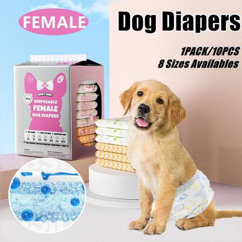 Premium Disposable Female Dog Diapers Leakproof - XL 10pcs