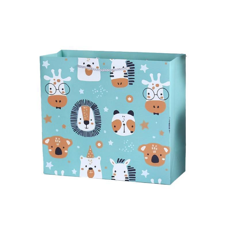 25x Creative Cartoon Animal Gift Bags Cute Birthday Party Favors Tote Paper Bags - Dinosaur-Paradise-25pcs-M - SuperSaverAU - view 2