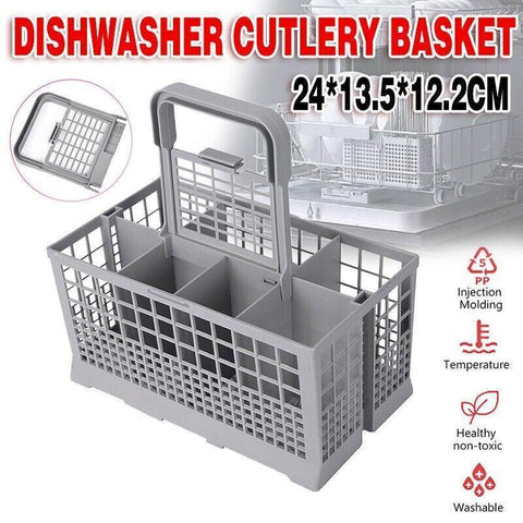 Premium Grey Universal Dishwasher Cutlery Basket 240x135x122mm