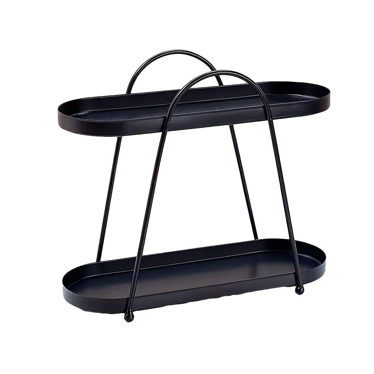 Jewelry Rack Organizer Stand Cosmetic Display Desktop Storage Holder for Home - Black - SuperSaverAU - view 6