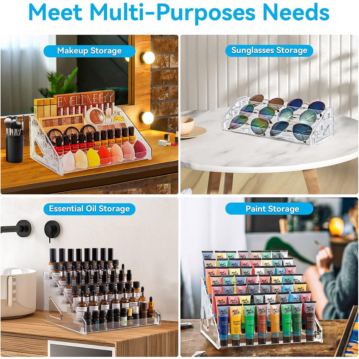 Premium Acrylic Nail Polish Display Rack - Clear, 6 Tier
