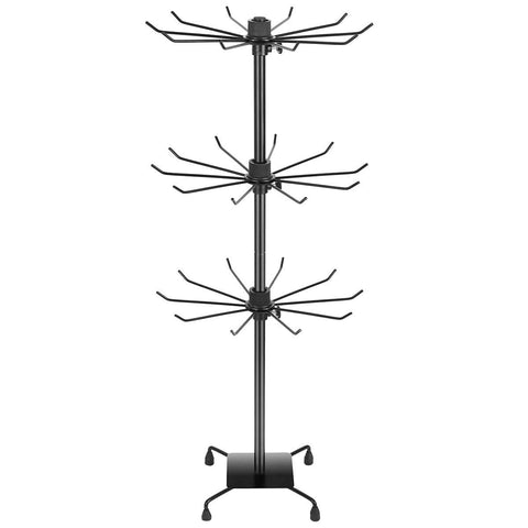 3-Tier Rotating Display Stand 63" with Adjustable Height & Wheels for Accessories - SuperSaverAU - view 1