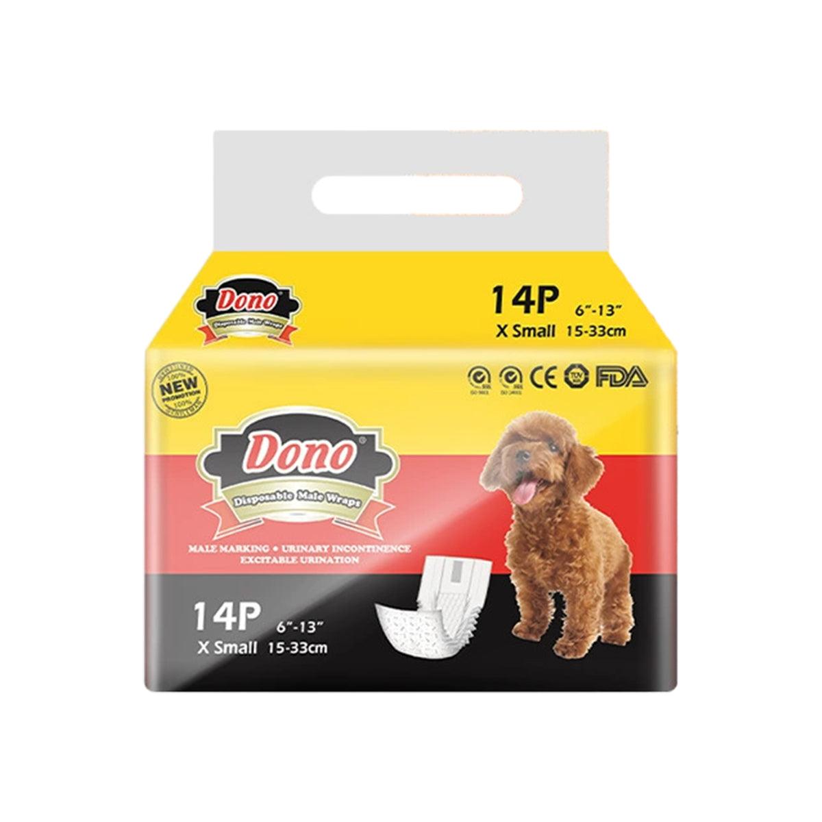 Premium Male Dog Diapers Leakproof with Wetness Indicator - S 12pcs