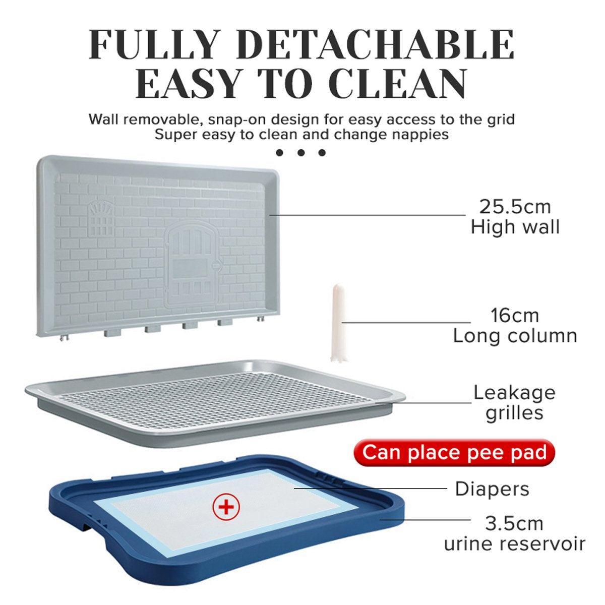 Indoor Dog Potty Trainer for Small to Medium Breeds - 51 x 39.5 cm - Navy - SuperSaverAU - view 4