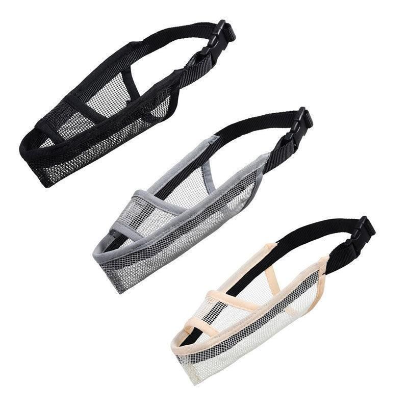 Premium Adjustable Dog Muzzle Breathable Nylon - Black XL
