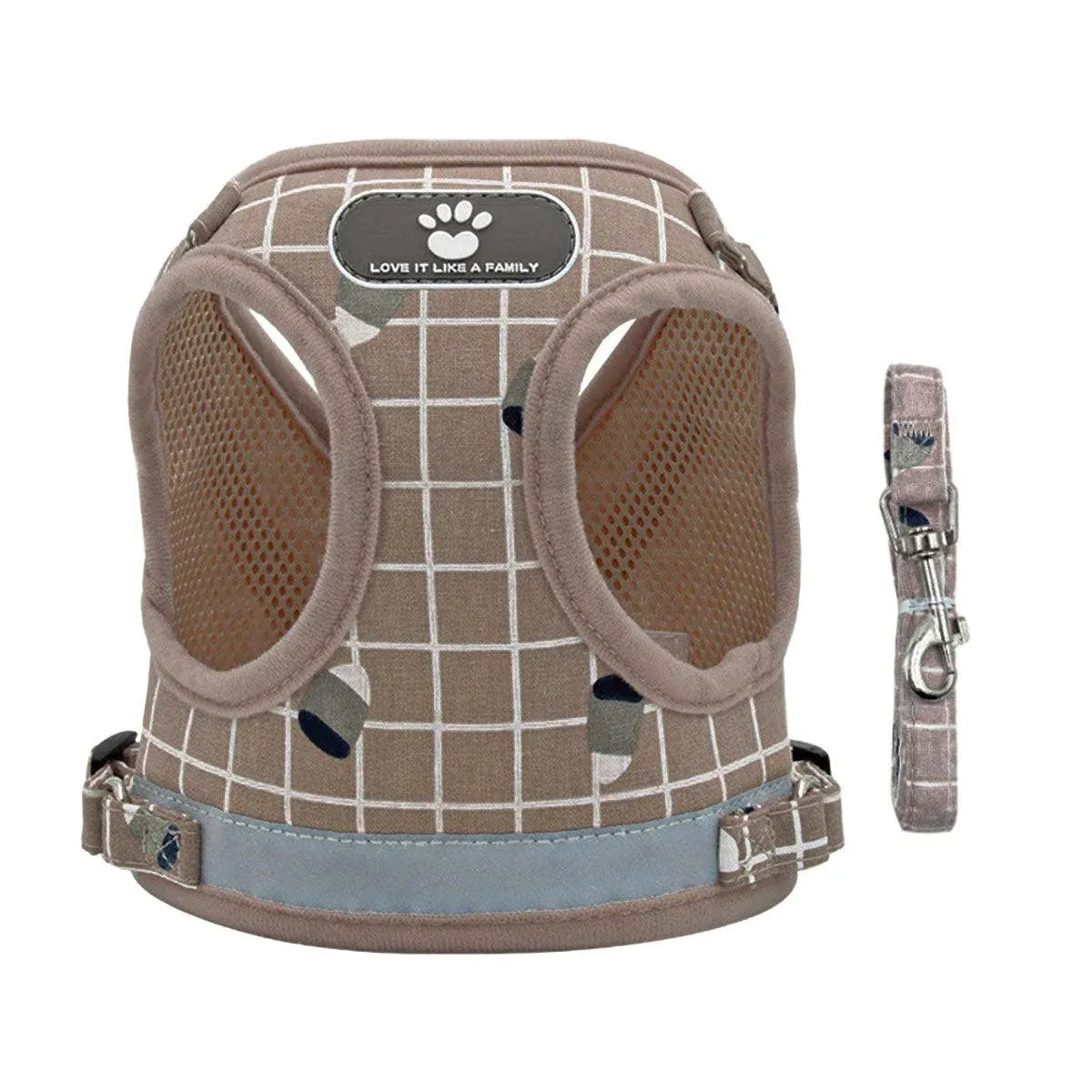 Premium Pink Mesh Pet Harness & Lead - S