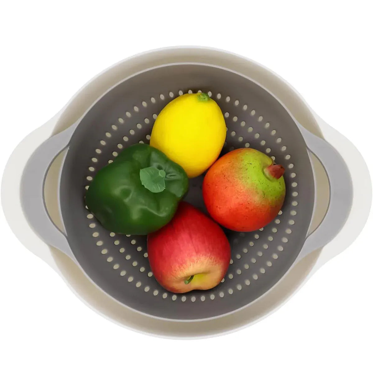 Premium 8 Piece Plastic Basin & Drain Basket Set