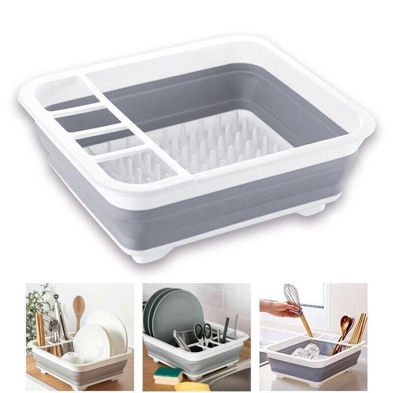 Premium Home Master 10L Collapsible Dish Drainer 34x28.5cm Camping Caravan