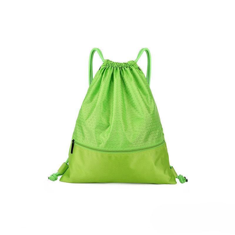 Premium Nylon Drawstring Backpack Sport Bag – Black