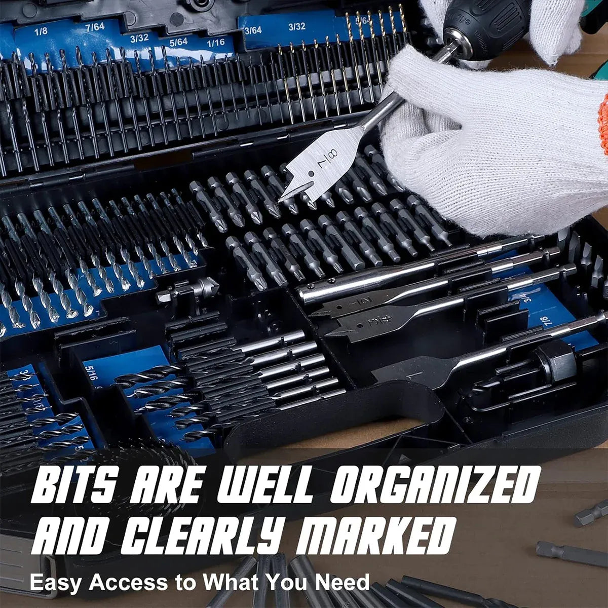 Premium 246 Piece Drill Bit & Accessory Set with Storage Case