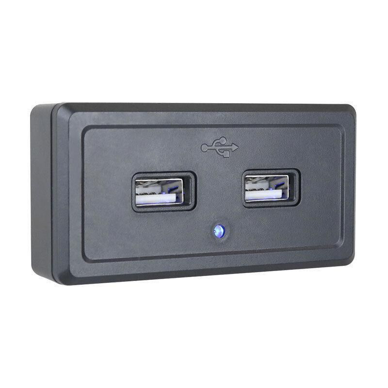 Premium Dual USB Car Charger Socket Panel 12V 24V 5V 3.1A