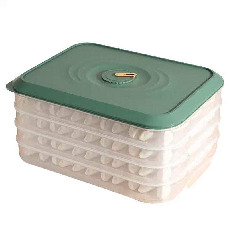 Premium 4 Layer Dumpling Storage Container – Green