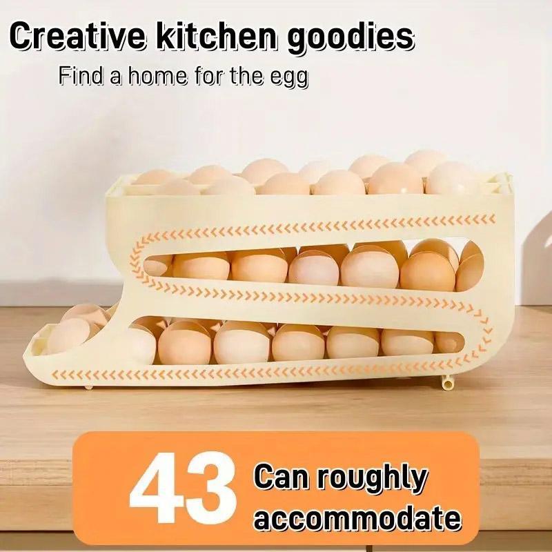 Premium Three-Layer Sliding Egg Storage Box – Yellow