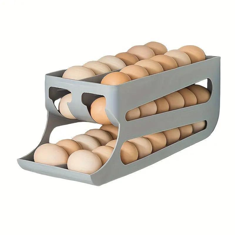 Premium Three-Layer Sliding Egg Storage Box – Yellow