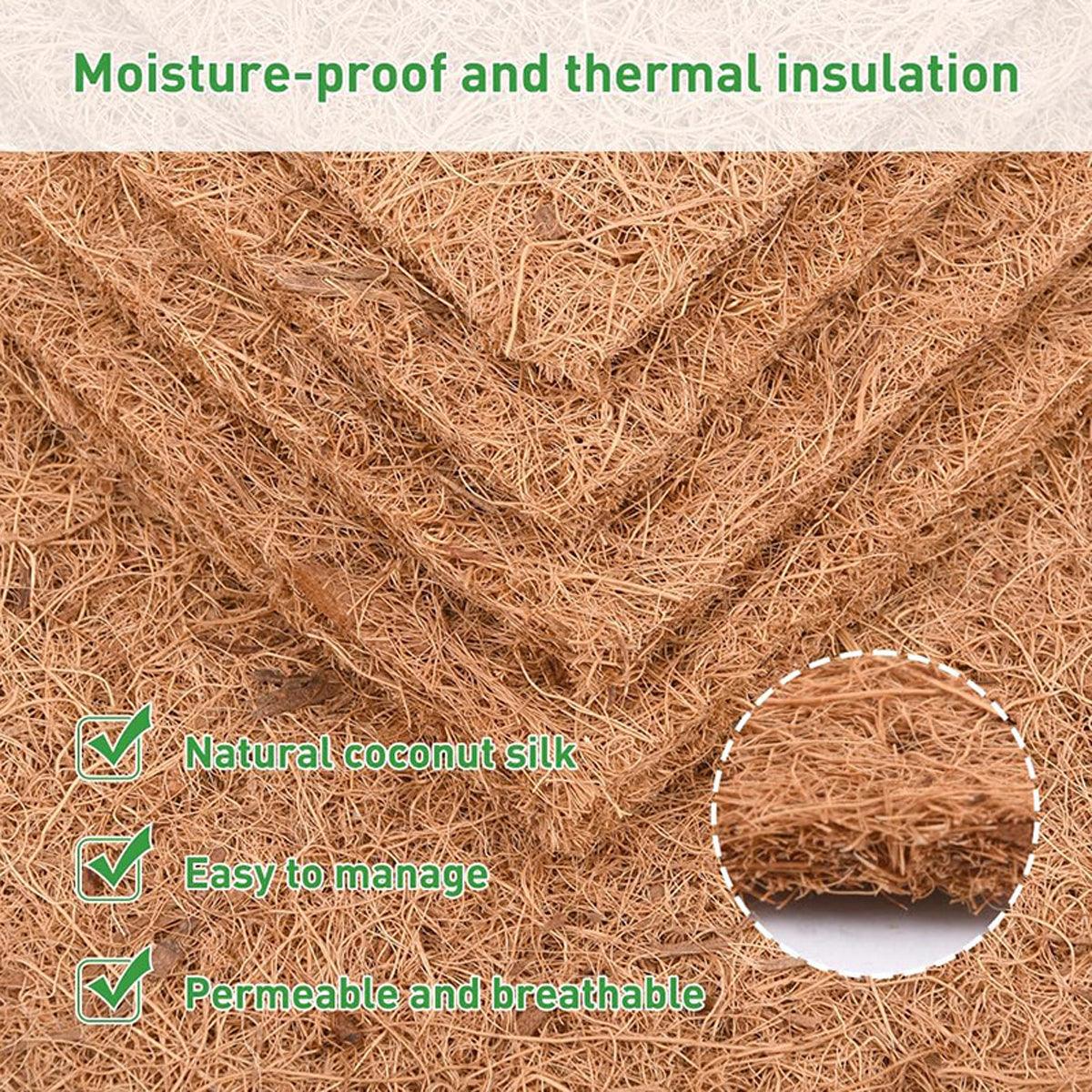 Premium Coconut Palm Fibre Chicken Nest Box Liners - 10pcs, 30cm