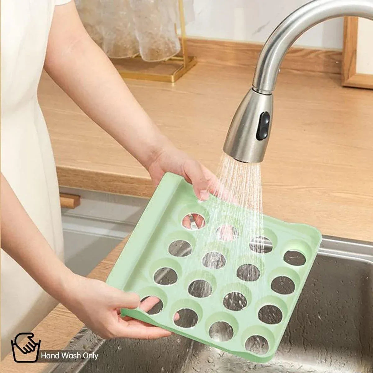 Green Double Layer Egg Storage Drawer Fridge Organizer