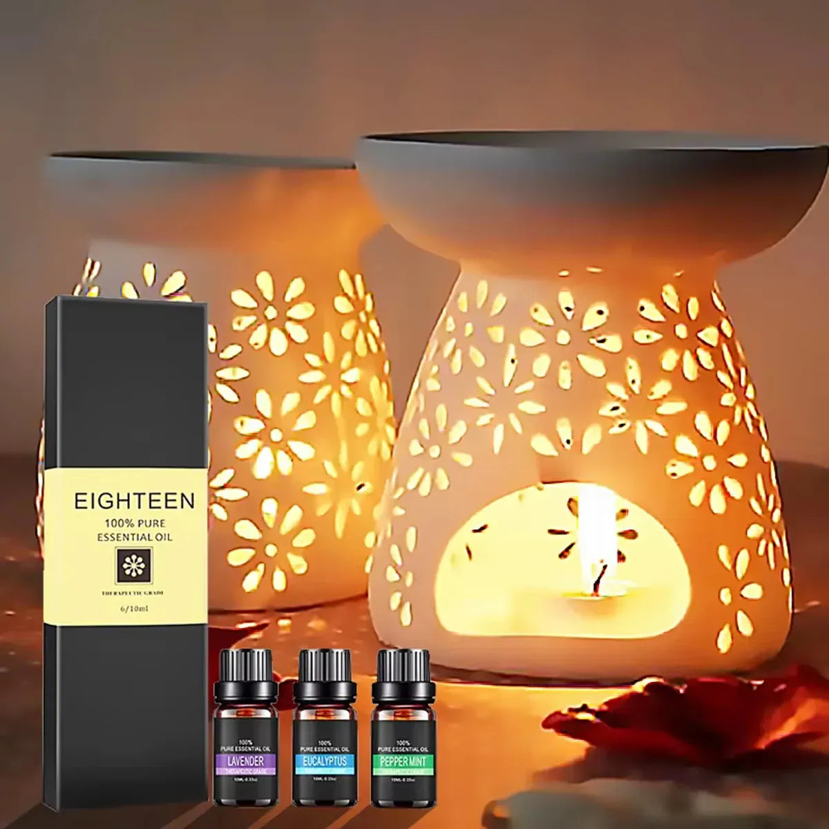 Premium 6 Piece Plant Essential Oil Set for Aromatherapy Diffusers