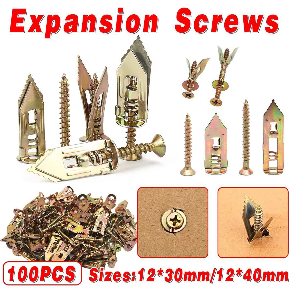 Premium Self-Drilling Drywall Anchors & Screws – 12 x 40mm, 100 Pack