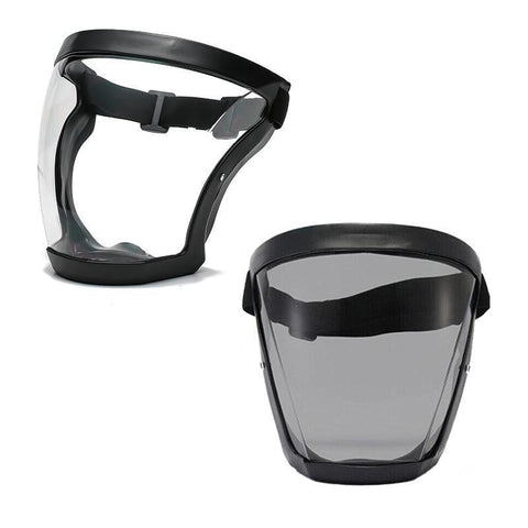 Premium Anti-Fog Full Face Shield Mask for Adults - Black, 2 Pack