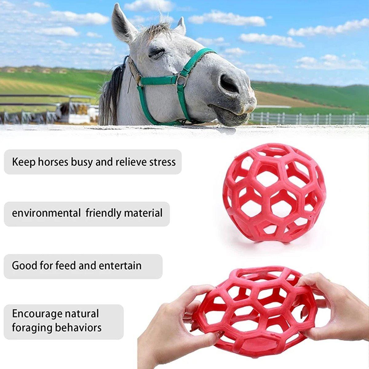 Premium Blue Horse Hay Feeder Ball Slow Feeding Toy - 14cm