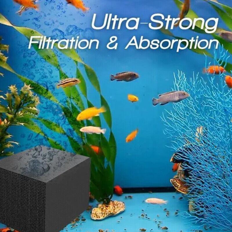 Premium Eco-Aquarium Carbon Filter Cube - 10 x 10 x 10cm