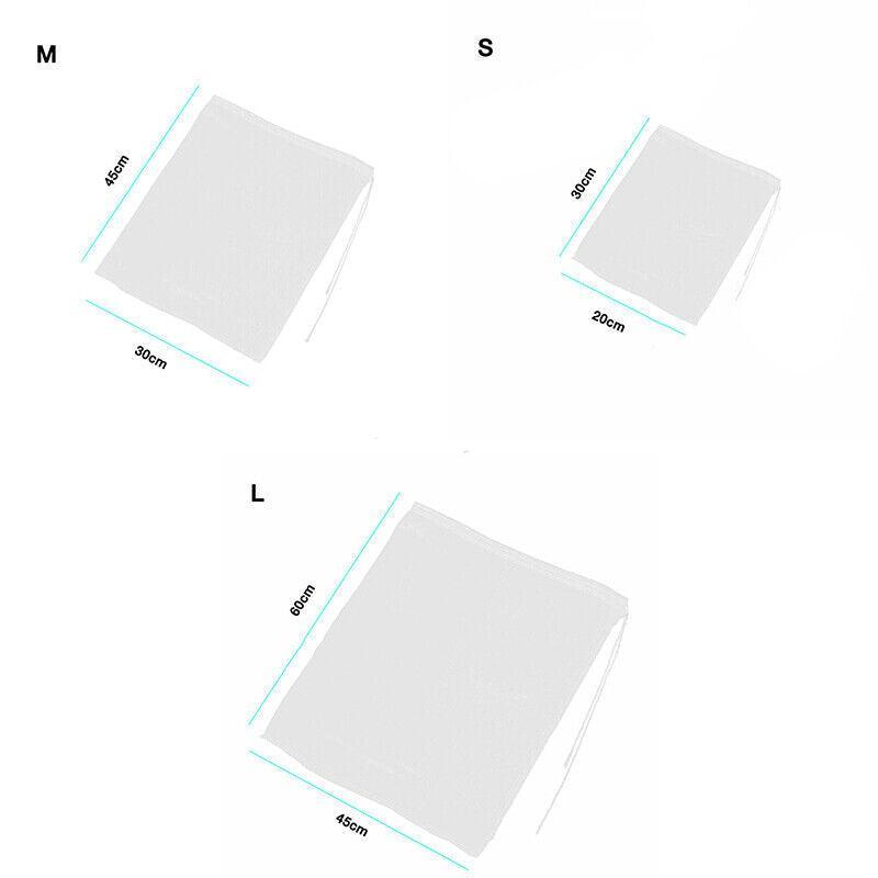 Premium 5 Pack Reusable Nylon Fine Mesh Strainer Bags 45x60cm