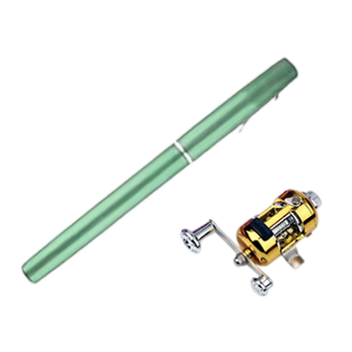 Mini Pen Fishing Rod Pocket Size Portable Telescopic Travel Fishing Pole Tool - Black - SuperSaverAU - view 6