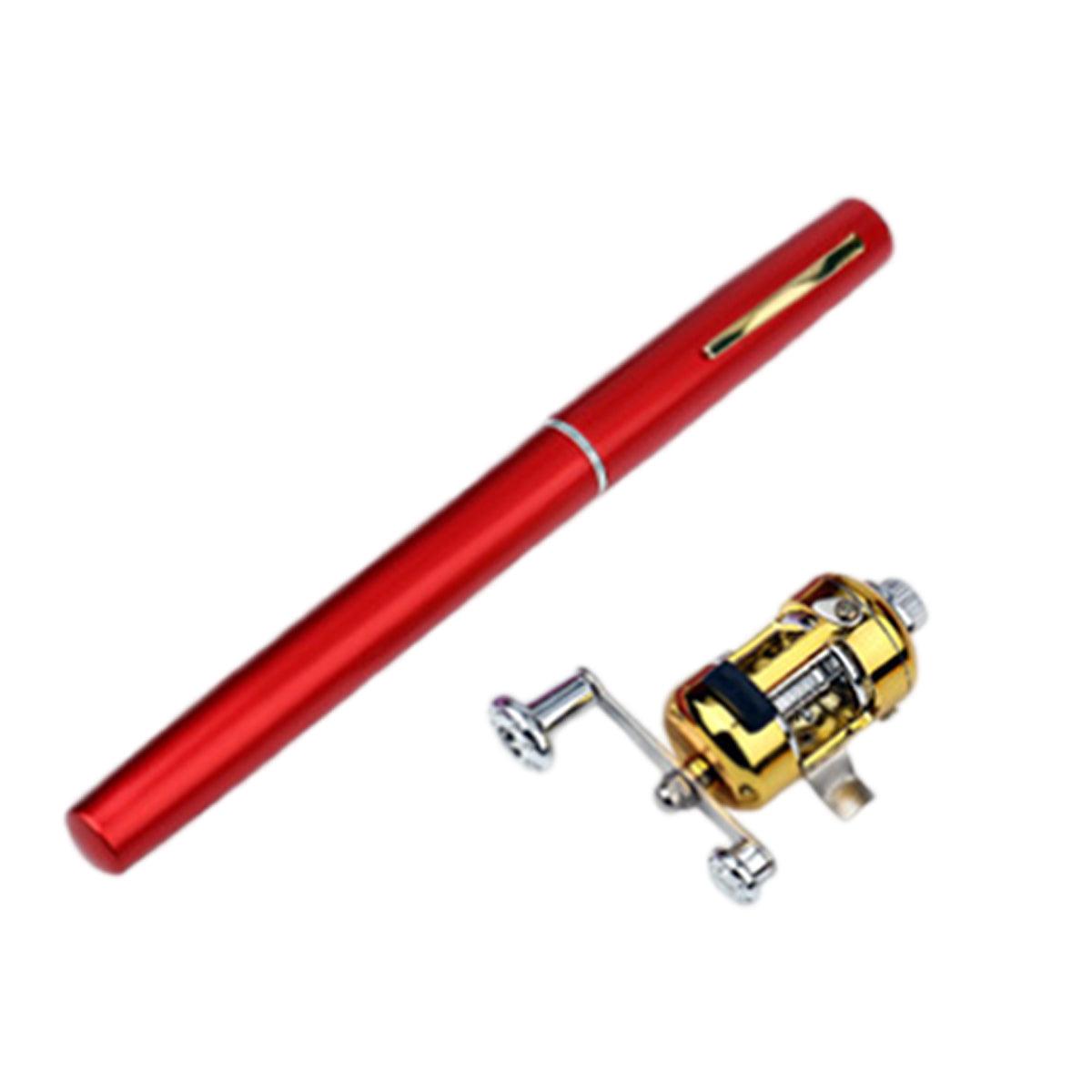 Mini Pen Fishing Rod Pocket Size Portable Telescopic Travel Fishing Pole Tool - Black - SuperSaverAU - view 7