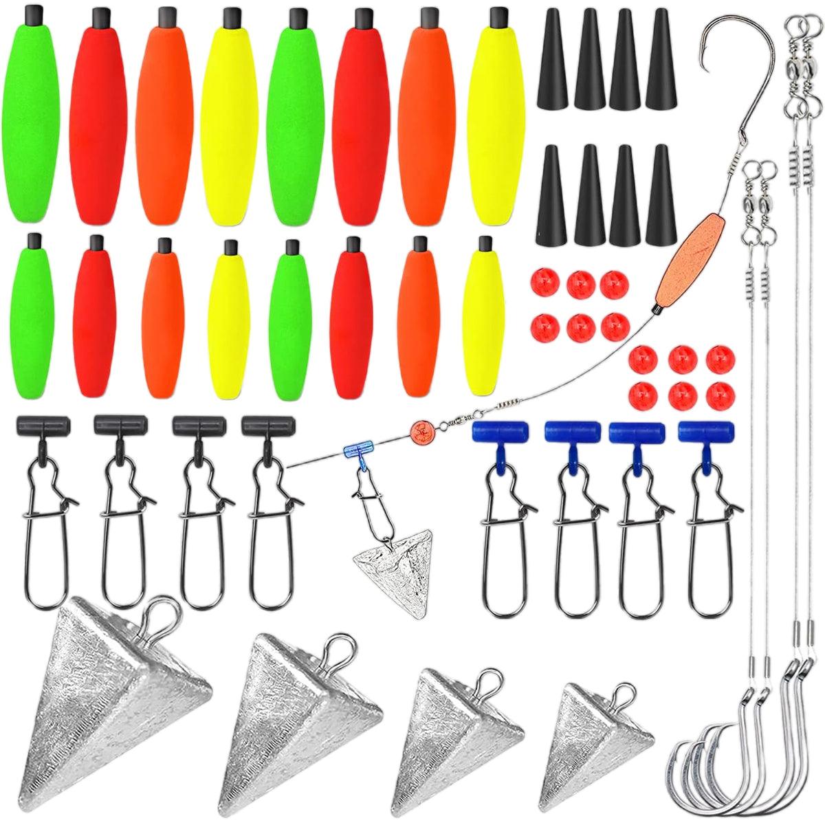 78pcs Fishing Gear Set Hooks Lures Baits Tackle Kit for Freshwater Saltwater - SuperSaverAU - view 1