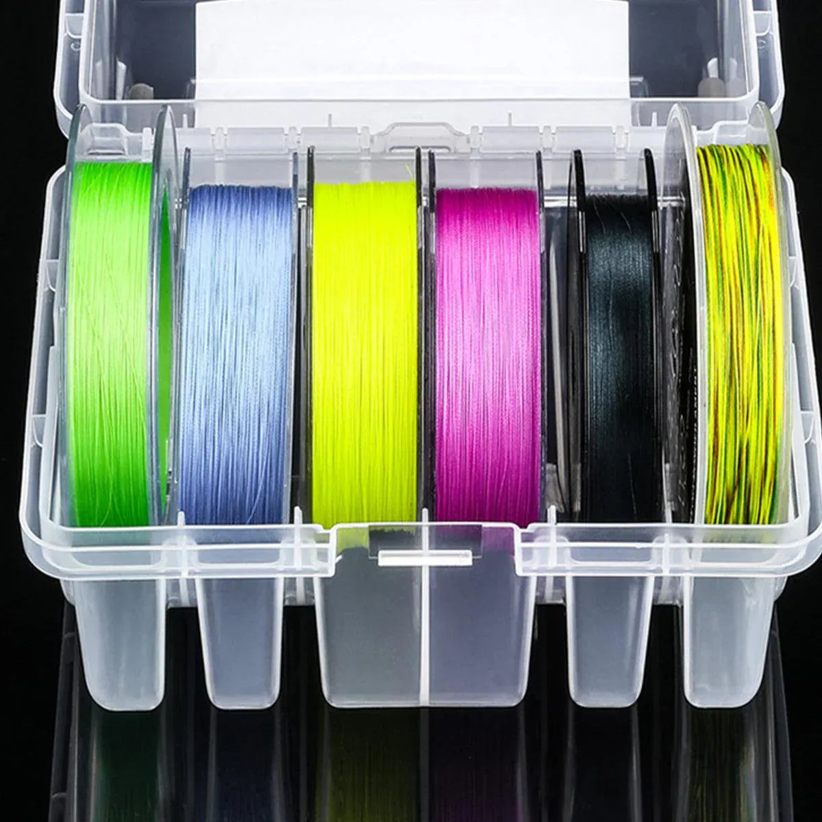 Premium Fishing Line Organiser Storage Box - 6 Spool