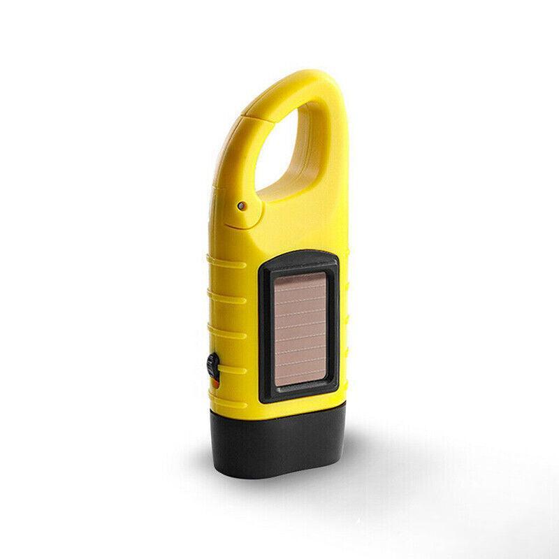 Premium Hand Crank Solar LED Emergency Flashlight – Black
