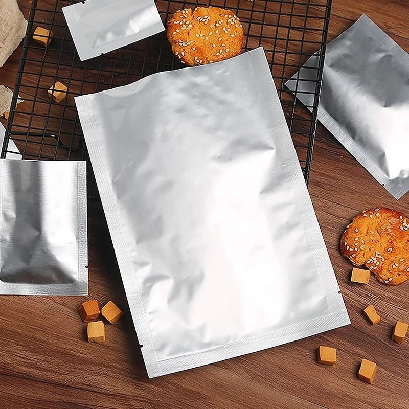 Silver Open Top Aluminum Foil Packaging Bags - 24X37CM, Vacuum Seal Food Pouches
