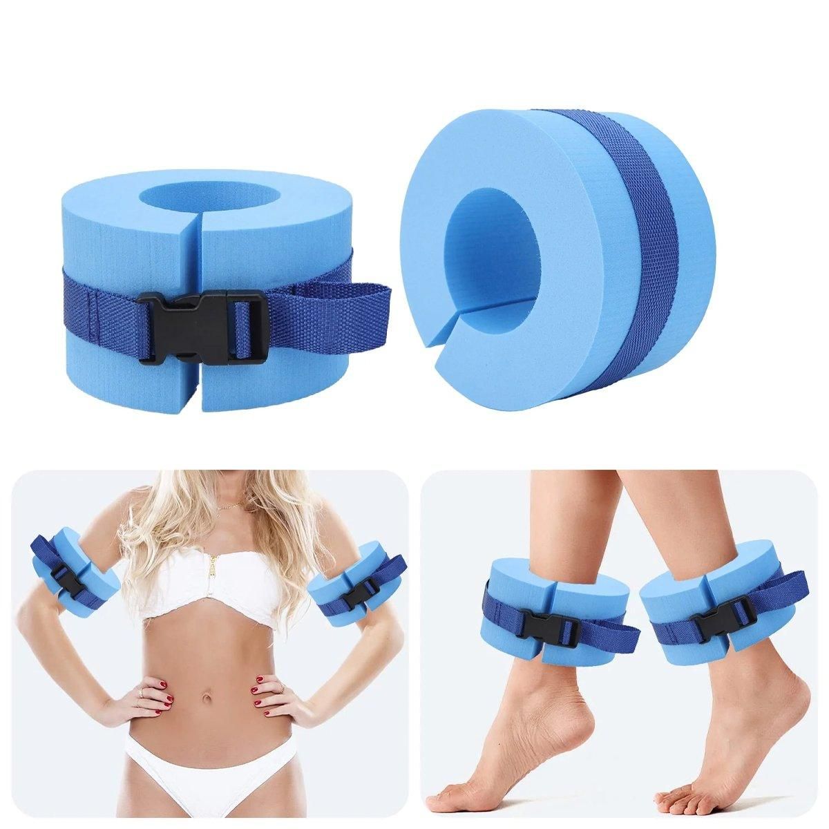 Premium EVA Swimming Buoyancy Float Rings – Blue 2 Pack